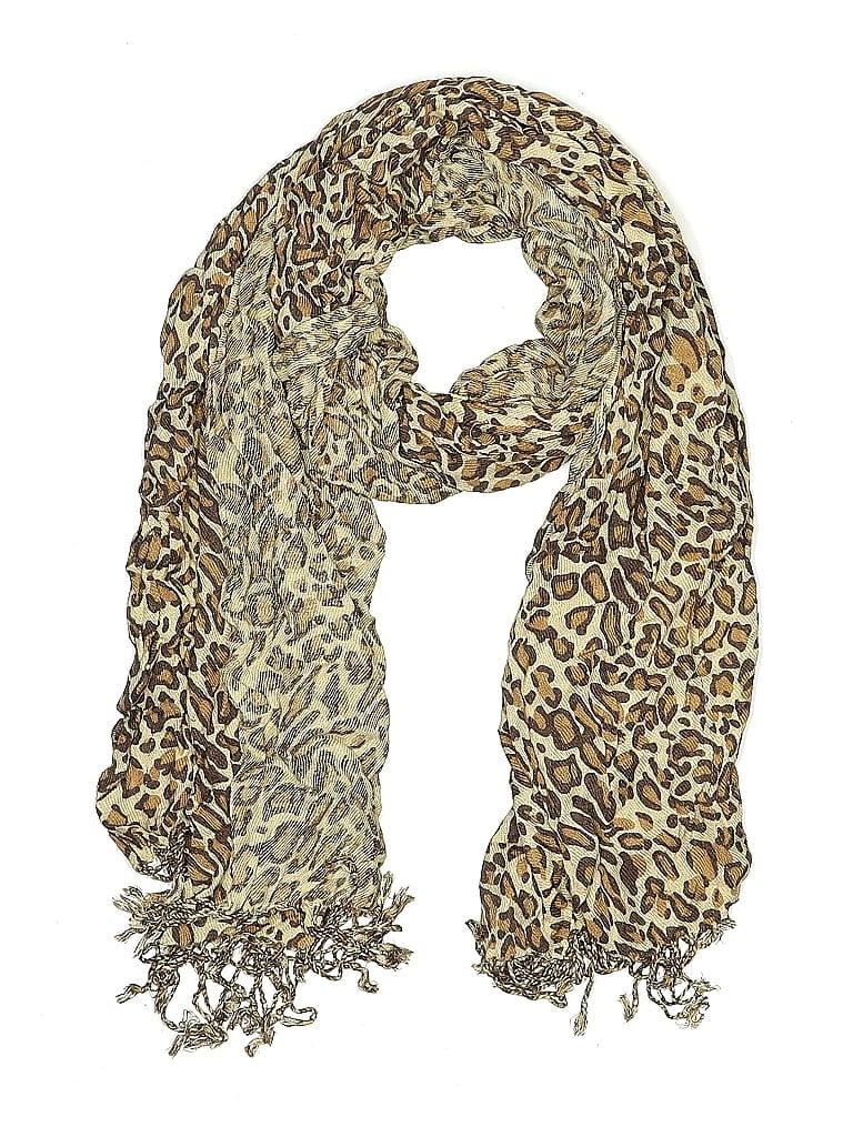 Click to view more detailed imagery on our partner's website Pre-owned Sperry Top-sider® Scarf Brown Animal Print Pattern Accessories