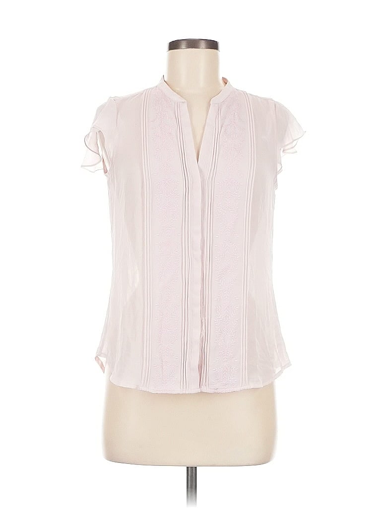 Pre-owned H&m Short Sleeve Blouse In Pink