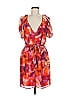 Bebe 100% Polyester Tie-dye Orange Cocktail Dress Size M - photo 1