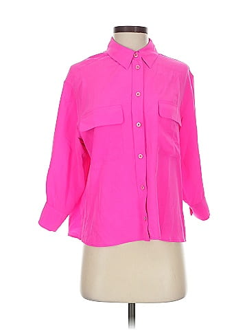 Equipment 3/4 Sleeve Silk Top (view 1)
