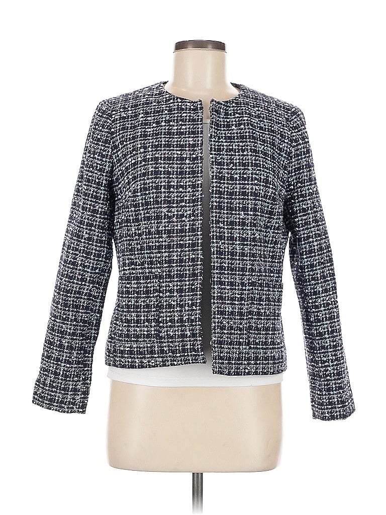 Talbots Outlet Tweed Blue Jacket Size 8 - photo 1