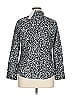 Talbots Animal Print Silver Long Sleeve Blouse Size 16 (petite) - photo 2