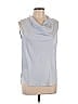 Ann Taylor Factory 100% Polyester Silver Sleeveless Blouse Size M - photo 1