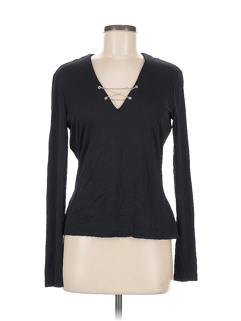 Escada Black Long Sleeve Top Size EU 40 / US 10 - photo 1