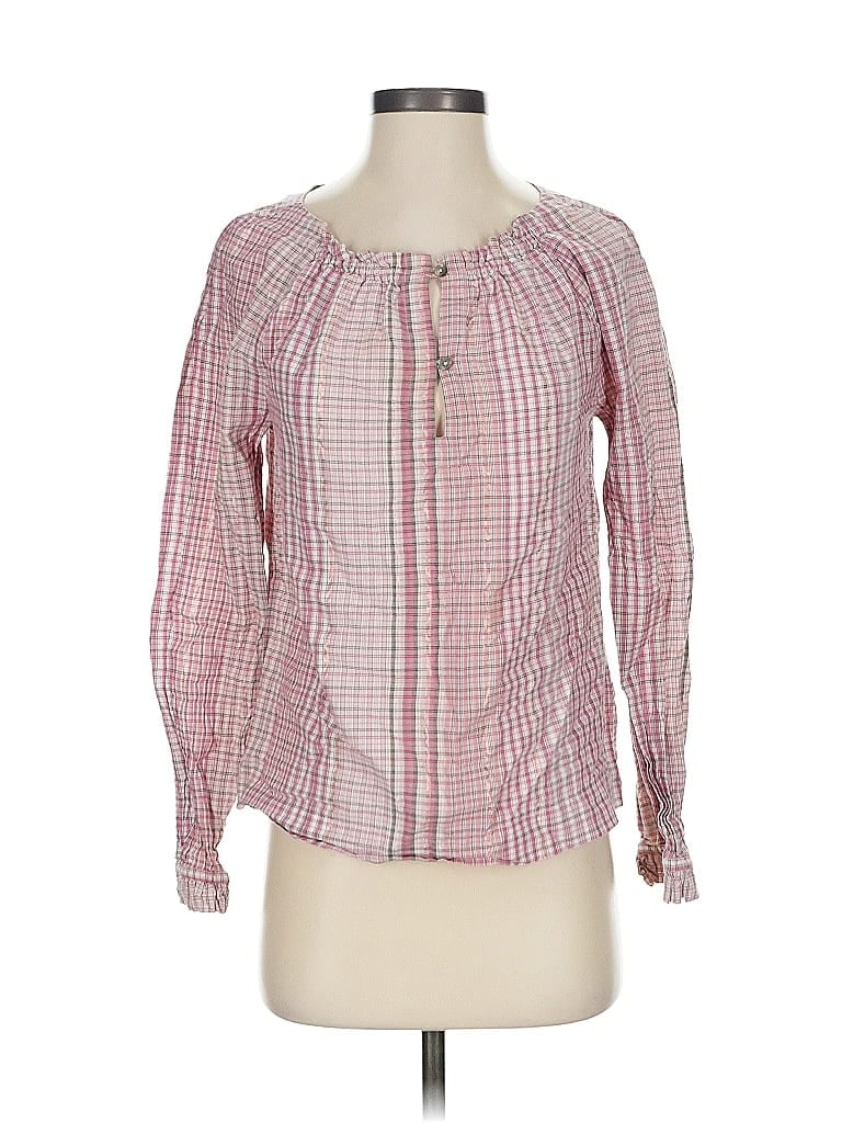 Pre-owned La Vie Rebecca Taylor Long Sleeve Blouse In Pink
