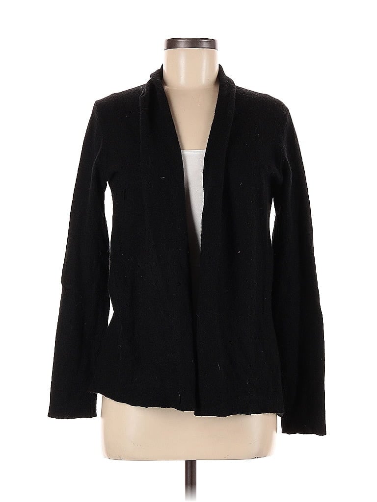 White + Warren 100% Cashmere Black Cashmere Cardigan Size M - photo 1