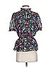 Catherine Malandrino 100% Polyester Floral Black Short Sleeve Blouse Size S - photo 1