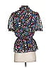 Catherine Malandrino 100% Polyester Floral Black Short Sleeve Blouse Size S - photo 3