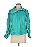 Chico's 100% Polyester Solid Teal Jacket Size Med (1) - photo 1
