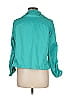 Chico's 100% Polyester Solid Teal Jacket Size Med (1) - photo 2
