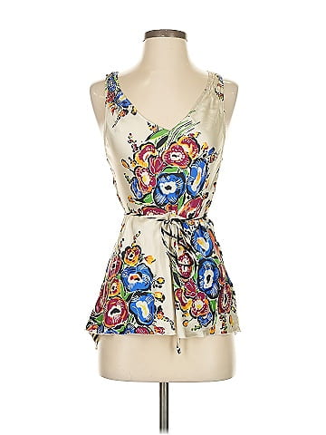 Tiny Sleeveless Silk Top (view 1)