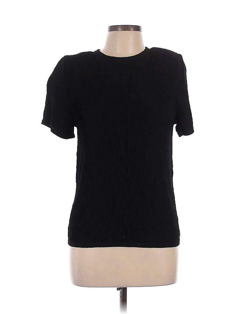 Pre-owned Dressbarn Short Sleeve Top In Black