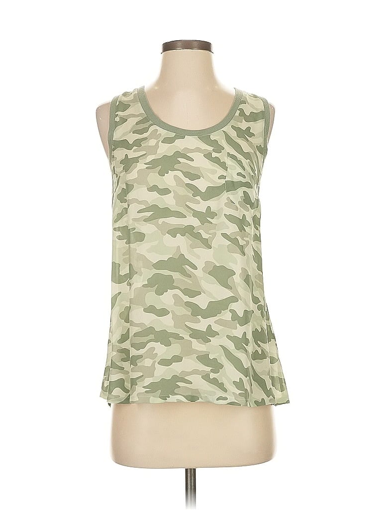 Pre-owned Joie Sleeveless Top Green Scoop Neck Tops