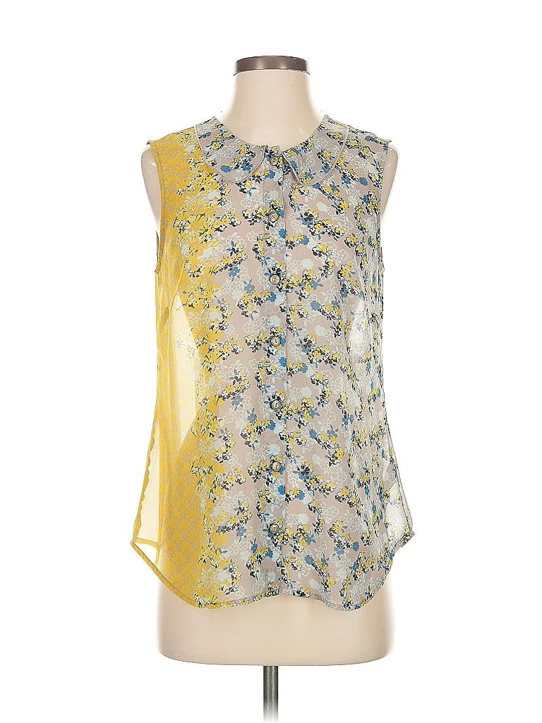 Pre-owned Cabi Sleeveless Blouse In Yellow