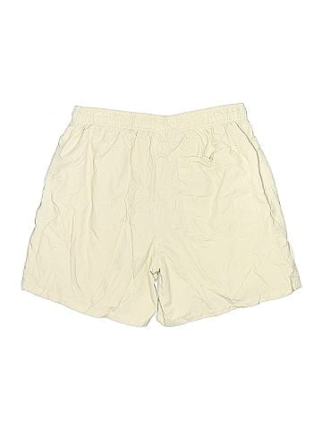Standard Cloth 100% Nylon Solid Ivory Athletic Shorts Size L