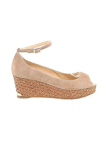 Jimmy Choo Suede and Cork Neyo Wedges 80mm (view 1)