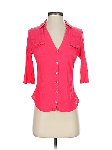 Guess 3/4 Sleeve Button-Down Shirt (view 1)
