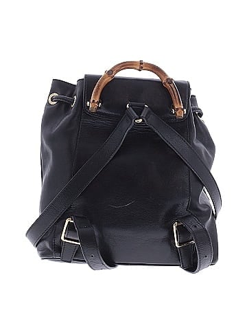 Gucci vintage leather mini bamboo backpack (view 2)