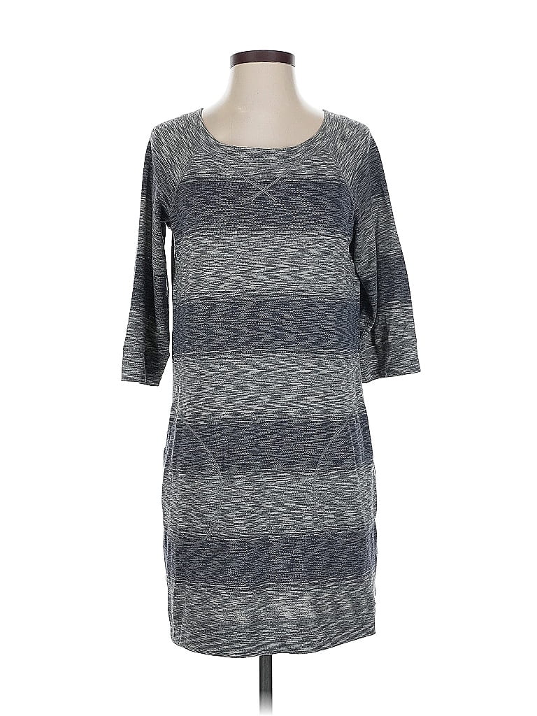 Pre-owned Max Studio 3/4 Sleeve Top Gray Boatneck Tops