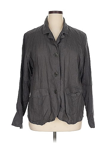 Flax 3/4 Sleeve Button-Down Shirt (view 1)