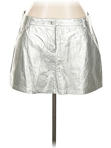 Miss Selfridge Faux Leather Skirt (view 1)