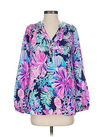 Lilly Pulitzer Long Sleeve Silk Top (view 1)