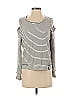 Mcguire 100% Cotton Silver Long Sleeve Top Size S - photo 1