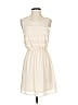 Lush 100% Polyester Solid Ivory Casual Dress Size XS - photo 1