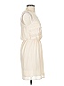 Lush 100% Polyester Solid Ivory Casual Dress Size XS - photo 3