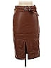 Bershka 100% Polyurethane Brown Faux Leather Skirt Size S - photo 1