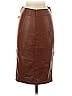 Bershka 100% Polyurethane Brown Faux Leather Skirt Size S - photo 2