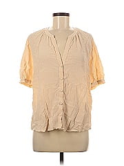 Sézane Short Sleeve Silk Top