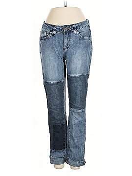 Earl Jeans Dark Blue Embellished Straight Leg Denim