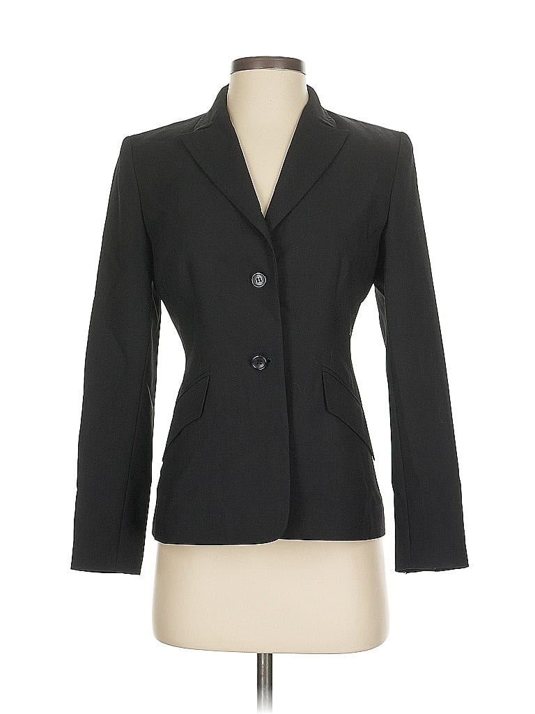 Pre-owned Ann Taylor Loft Wool Blazer Jacket In Black