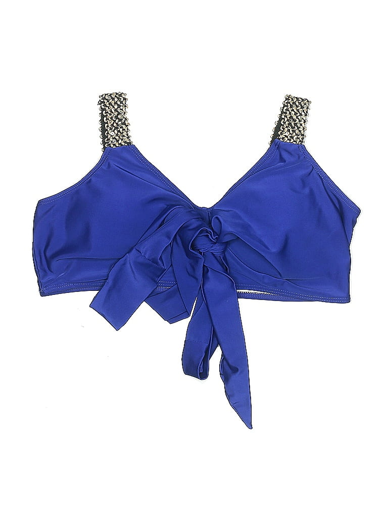 Pre-owned Unbranded Swimsuit Top Blue Swimwear