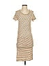 James Perse Stripes Tan Casual Dress Size Sm (1) - photo 1