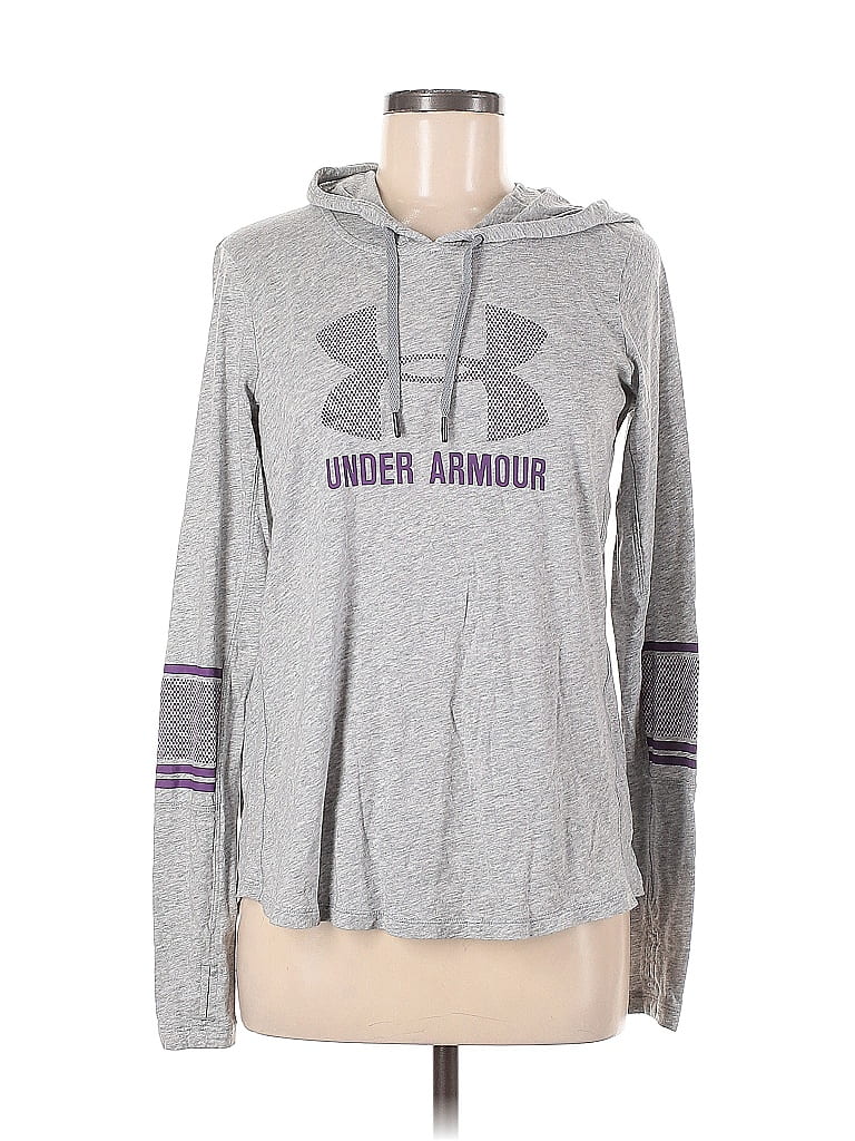 Pre-owned Under Armour Pullover Hoodie In Gray