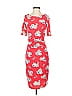 Boden Print Red Cocktail Dress Size 4 - photo 1