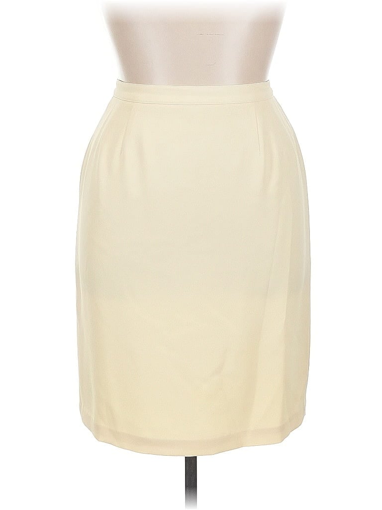 Pre-owned Jones New York Formal Skirt In White