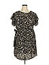 Mossimo 100% Polyester Print Black Casual Dress Size XXL - photo 1