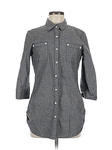 Derek Heart 3/4 Sleeve Button-Down Shirt (view 1)