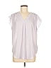 Chaus 100% Polyester Gray Short Sleeve Blouse Size M - photo 1
