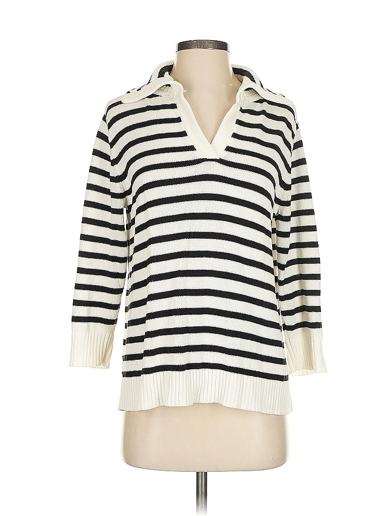 Pre-owned Cabi Pullover Sweater In White