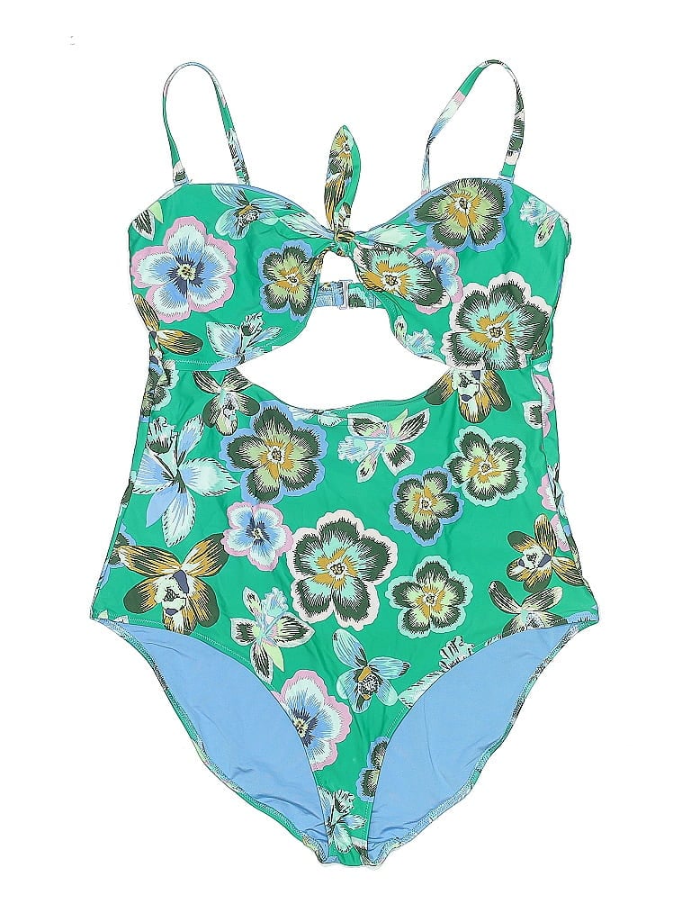 Pre-owned Aerie One Piece Swimsuit In Green