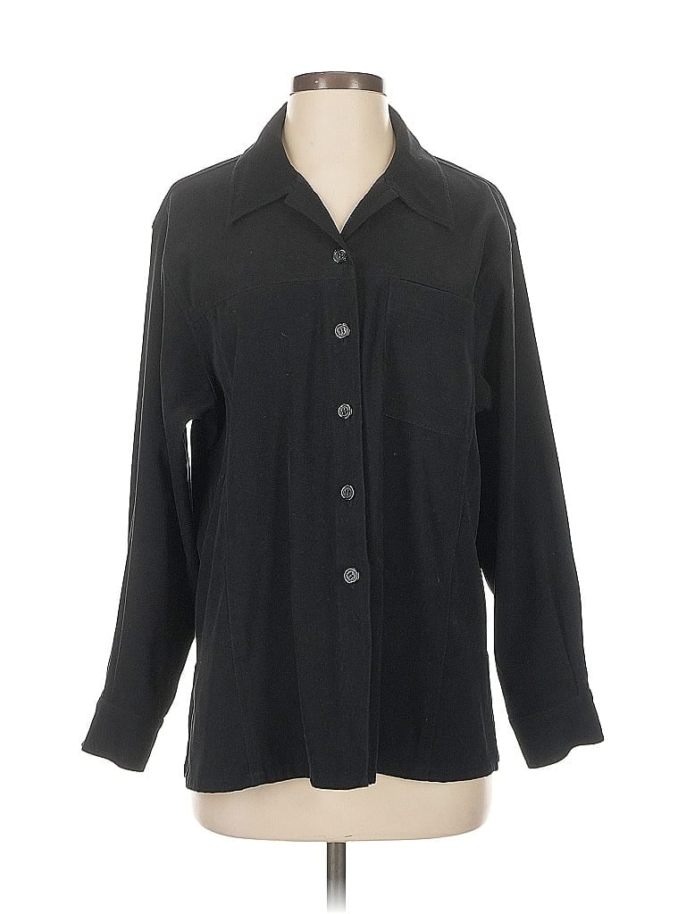 Pre-owned Talbots 3/4 Sleeve Blouse In Black