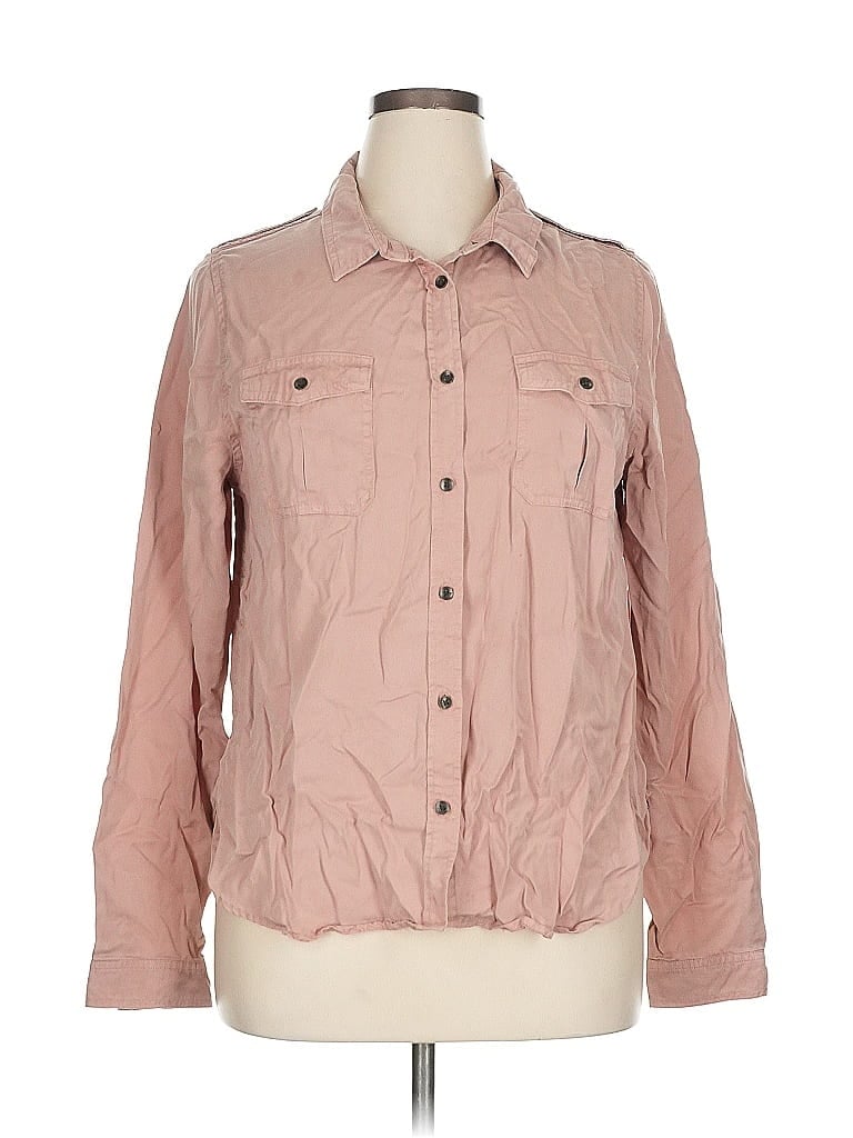 Pre-owned Universal Thread Long Sleeve Button Down Shirt In Pink