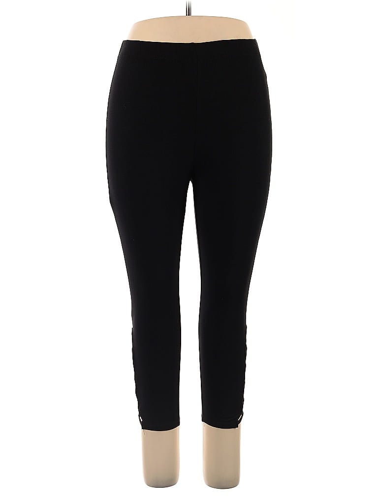 Roaman's Black Active Pants Size 14 (M) - photo 1