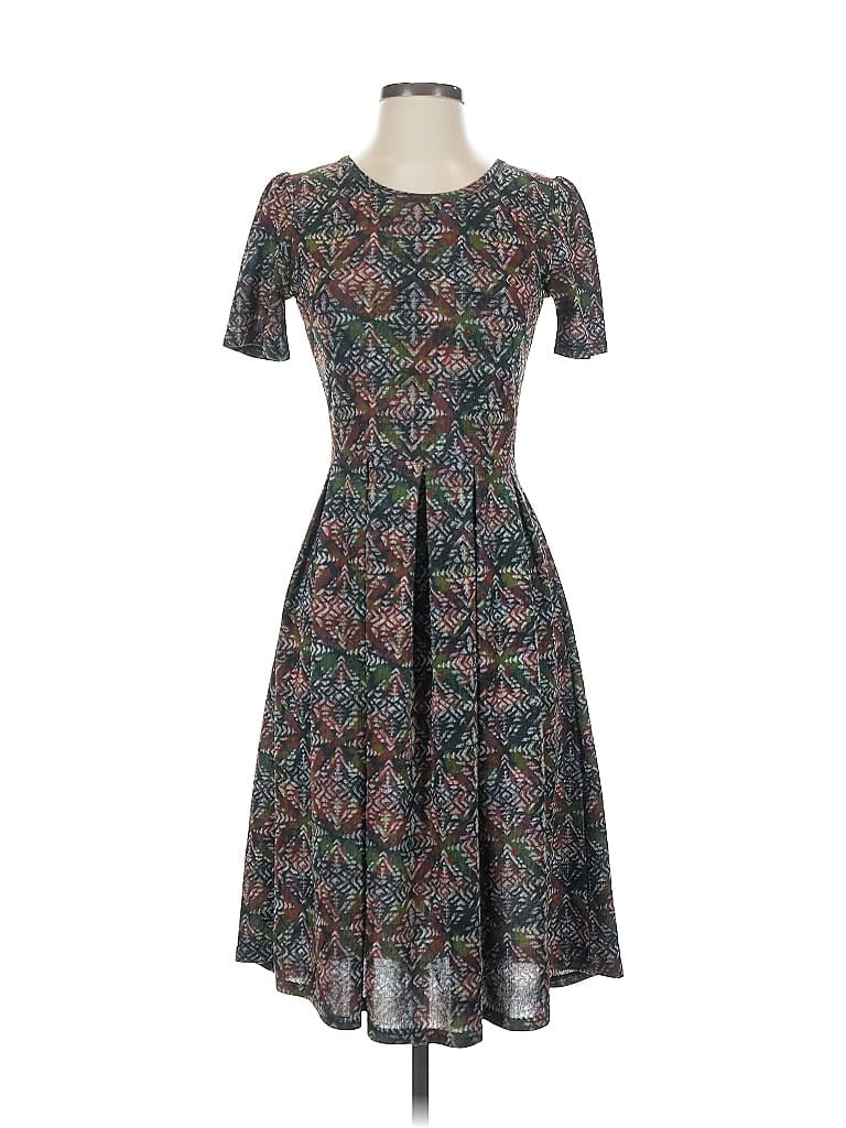 Pre-owned Lularoe Cocktail Dress In Gray