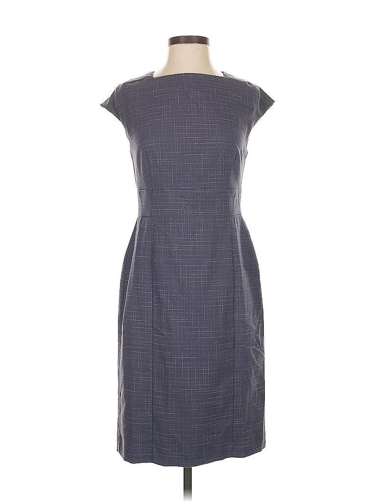 Ann Taylor Factory Houndstooth Gray Casual Dress Size 4 (petite) - photo 1