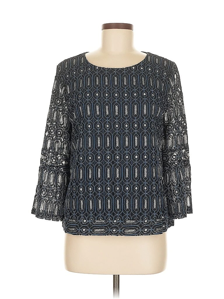 Pre-owned Ann Taylor Loft 3/4 Sleeve T-shirt In Black